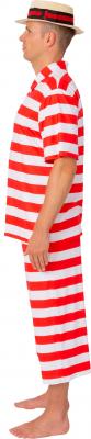 O7130-48-XXL rot-weiß Herren retro Badeanzug gestreifter Zweiteiler 2tlg. Gr.XXL - 2