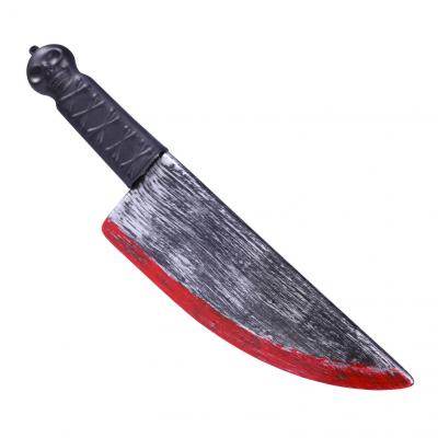 T2797 schwarz-silber-rot blutiges Messer Küchenmesser