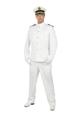 T1434-57 weiß-schwarz-gold Kapitänsmütze de Luxe Gr.KW57 - 1