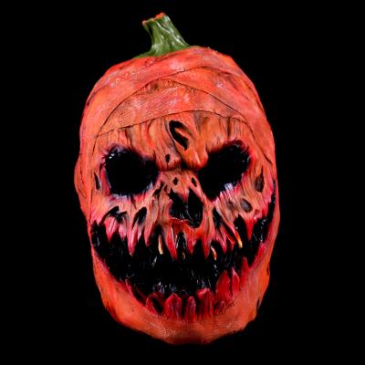 T2793 orange Pumpkin Horror Halloween Maske Kürbis