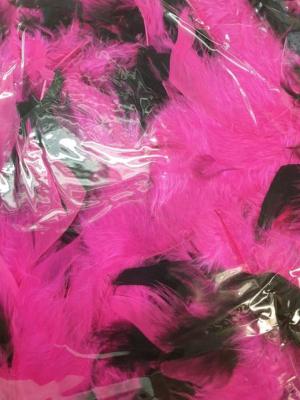 O45190-69-80 neonpink-schwarz mix Federboa Boa Federstola ca.1,80m lang ca.65g - 1