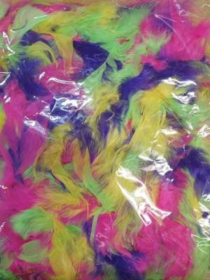 O45190-35-69-75-101 4 Farben mix Federboa Boa Federstola ca.1,80m lang ca.65g - 1