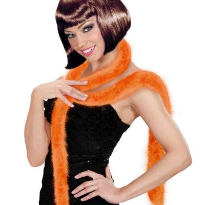 O45590-104 karotten-orange Marabu Besatz Federschal länge ca.2 Meter - 0