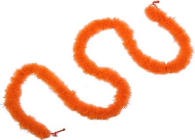 O45590-104 karotten-orange Marabu Besatz Federschal länge ca.2 Meter - 3