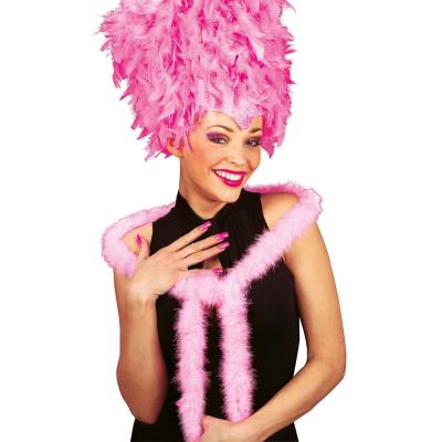 O45590-92 flamingo rosa Marabu Besatz Federschal länge ca.2 Meter - 0