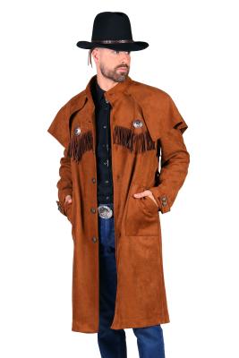 T3622-1300-XXL braun Herren Cowboy Mantel Trapper Jacke Gr.XXL=60 - 3