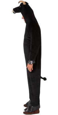 O7459 schwarz Damen Herren Stier Kostüm Overall - 1