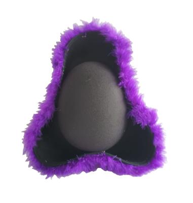 N20 schwarzer Funkenhut mit silberborte Marabu-lila - 7