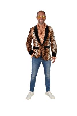M218294-neu-M Sheeba Herren Leoparden Sakko-Jackett Discojackett Gr.M=52 - 1