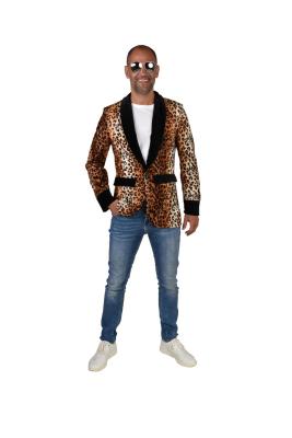 M218294-neu Sheeba Herren Leoparden Sakko-Jackett Discojackett - 0