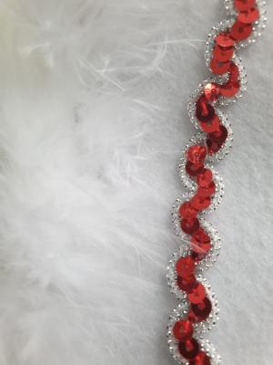 N30-55-56 weißer Funkenhut mit rot-silberborte Marabu-weiß Gr.55-56 - 5