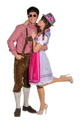 O7637-48 dunkelbraun Herren Lederhose Trachtenhose 3/4 lang Gr.48 - 1