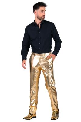 T3920-1400-48 gold Metallic Herrenhose Disco Party Gr.48 - 2