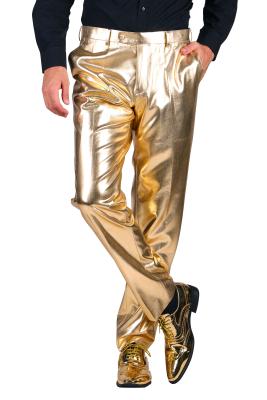 T3920-1400 gold Metallic Herrenhose Disco Party - 0
