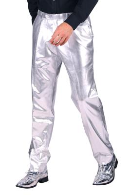 T3920-1700-52 silber Metallic Herrenhose Disco Party Gr.52 - 1