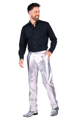 T3920-1700-52 silber Metallic Herrenhose Disco Party Gr.52 - 2