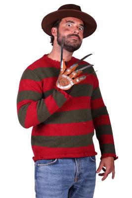 T3992 Mehrfarbig Herren Horror Kostüm Schere 3 Teile (Pulli,Scherenhand,Hut) - 4