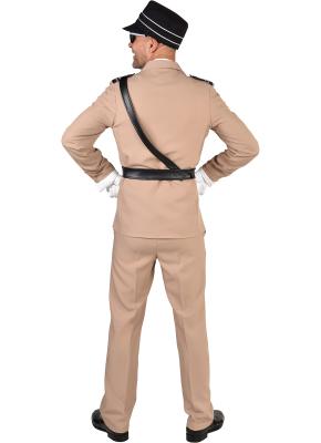 M221205 beige Herren Gendarme Saint Tropez Kostüm 3 tlg.(Jacke,Hose,Gürtel) - 1