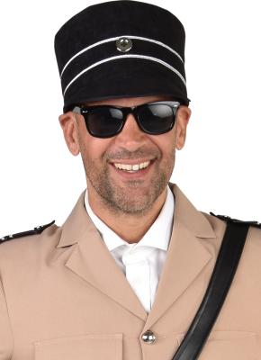 M221205 beige Herren Gendarme Saint Tropez Kostüm 3 tlg.(Jacke,Hose,Gürtel) - 2