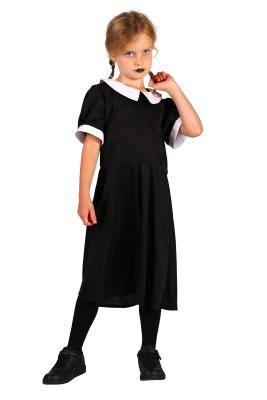 T4028-140-152 schwarz Kinder Mädchen böse Puppe Schulmädchen Zombie Wednesday Gr.140-152 - 3