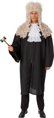 O7917 schwarz Damen Herren Richterrobe Richterkostüm Gr.Einheitsgröße - 0