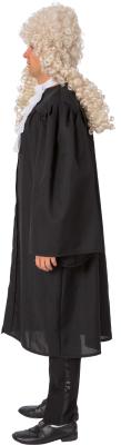 O7917 schwarz Damen Herren Richterrobe Richterkostüm Gr.Einheitsgröße - 1