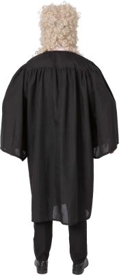 O7917 schwarz Damen Herren Richterrobe Richterkostüm Gr.Einheitsgröße - 2