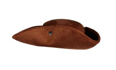 T4039-1300 braun Damen Herren Rokoko-Piraten Hut Dreispitz