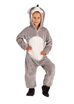 T4049/T4050-116 grau Maus Kostüm Overall Kinder Gr.116 Körpergröße ca.116 cm - 1