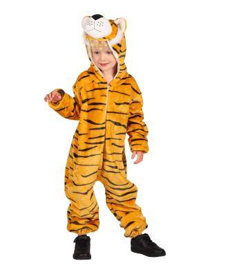 T4058/T4059-128 beige Tiger Kostüm Overall Kinder Gr.128 Körpergröße ca.128 cm - 2