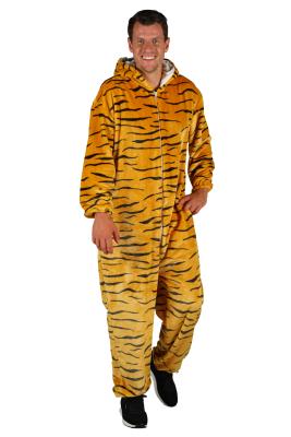 T4058/T4059-XL-XXL beige Tiger Kostüm Overall Damen Herren Gr.XL-XXL Körpergröße ca.180-200 cm - 1