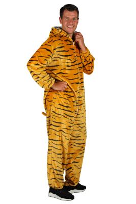 T4058/T4059-XL-XXL beige Tiger Kostüm Overall Damen Herren Gr.XL-XXL Körpergröße ca.180-200 cm - 4