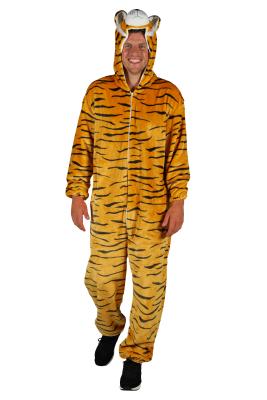 T4058/T4059-XL-XXL beige Tiger Kostüm Overall Damen Herren Gr.XL-XXL Körpergröße ca.180-200 cm - 6