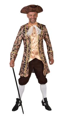 M224216 braun-lachs Herren Rokoko Anzug Kostüm Marquis Prinz Graf Baron 2tlg.Oberteil-Hose - 0