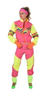 M224150-XXL-XXXL mehrfarbig neon Damen 80er Jahre Jogginganzug Sportanzug 2 tlg.Gr.XXL-XXXL=52-54 - 1