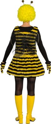 O969 gelb-schwarz Damen Herren Bienen Kostüm Kleid - 6