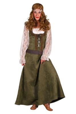 T3791-M Damen Maid Marian Robin Hood Burgfrau Kostüm Kleid Gr.M=40 - 1