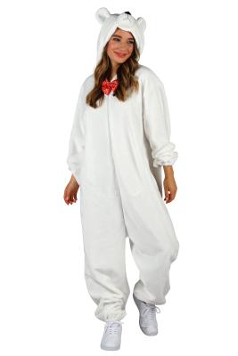T4051/T4052/T4053-XL-XXL beige Eisbär Kostüm Overall Jugendliche Damen Herren Gr.XL-XXL Körpergröße ca.180-200 cm - 2