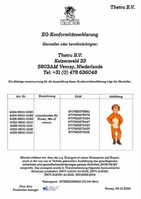 T4054/T4055/T4056-80 beige Löwen Kostüm Overall Baby Kinder Gr.80 Körpergröße ca.80 cm - 2