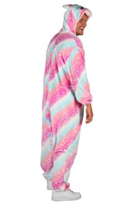 T4060/T4061/T4062-XL-XXL bunt Einhorn Kostüm Overall Damen Herren Gr.XL-XXL Körpergröße ca.180-200 cm - 1