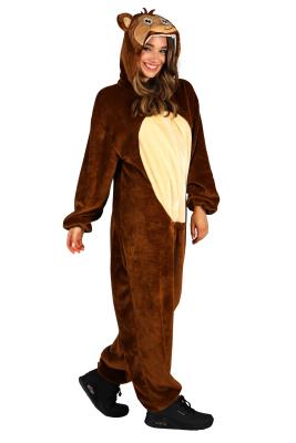 T4066/T4067/T4068-XL-XXL braun Affe Affen Kostüm Schimpansen Orang Utan Overall Damen Herren Gr.XL-XXL Körpergröße ca.180-200 cm - 1