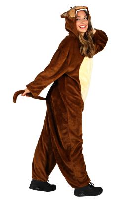 T4066/T4067/T4068-XL-XXL braun Affe Affen Kostüm Schimpansen Orang Utan Overall Damen Herren Gr.XL-XXL Körpergröße ca.180-200 cm - 2