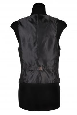 T3983-9900-XL bunt Multicolor Damen Pailletten Weste mit Schleife 2 tlg. Gr.XL=46 - 2