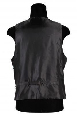 T3984-9900-S bunt Multicolor Herren Pailletten Weste mit Schleife 2 tlg. Gr.S=48 - 2