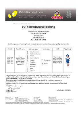 O5125-140 blau-weiß mit Silberborte Kinder-Mädchen Funkenkostüm 2tlg. Gr.140 - 3