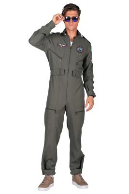 T3787-M grün Herren Kampfpilot Fliegerkombi Overall 