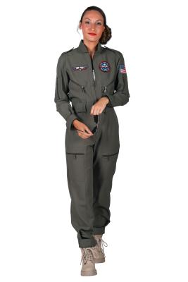 T3788-XS grün Damen Kampfpilot Fliegerkombi Overall 