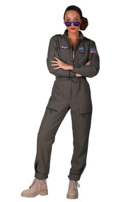 T3788 grün Damen Kampfpilot Fliegerkombi Overall 