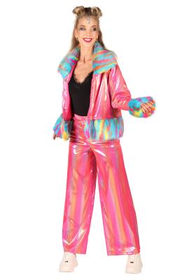 T4268-4300-XL pink Damen Hippie Kostüm