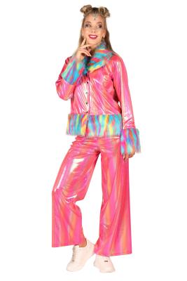 T4268-4300 pink Damen Hippie Kostüm